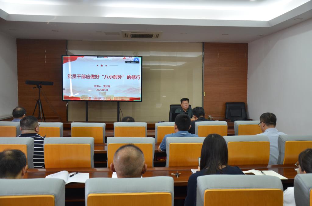 44118太阳成城集团党总支举办深入贯彻中央八项规定精神学习教育专题党课